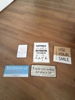 5 Deko-Schilder mit Sprüchen – Vintage / Shabby Chic Wanddek