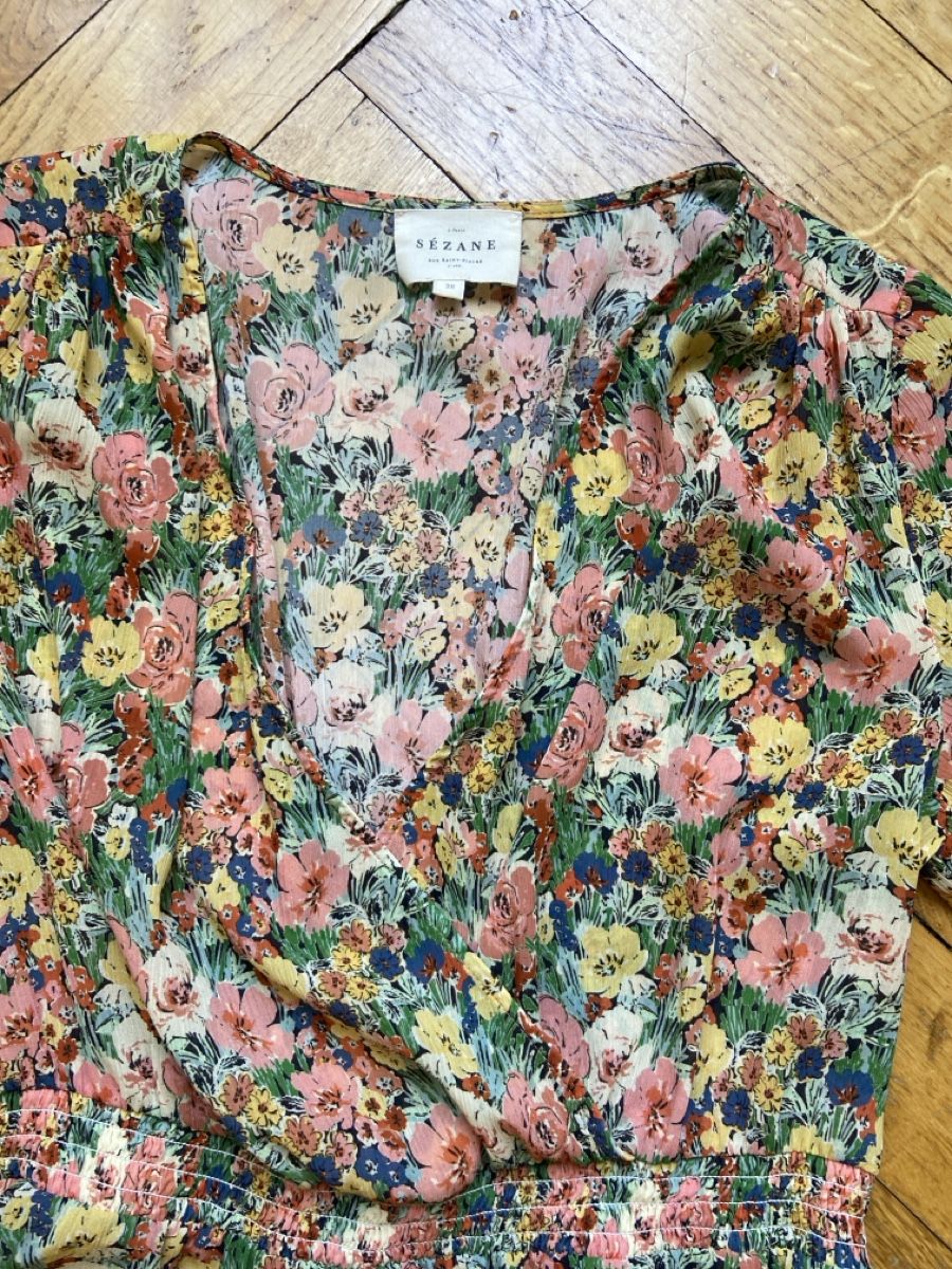 Sezane Vestiti: Vestito floreale con maniche lunghe – Usato da Lausanne venduto da lau_8vk7 1