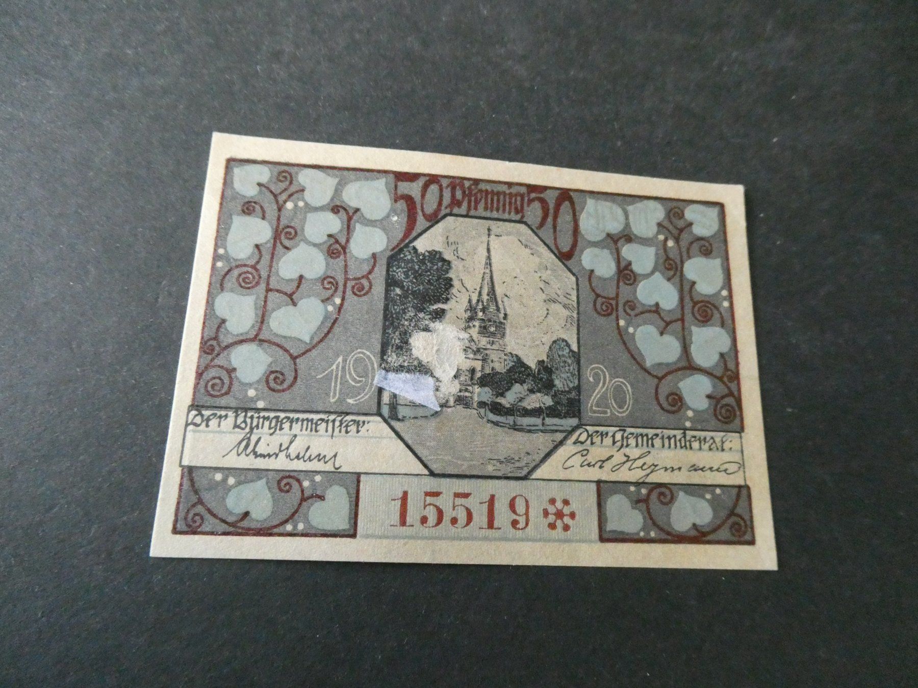 Banknoten: Dt. Reich, Oberlind  -  Notgeldschein – Gebraucht aus Hinterforst von Rohusri 1