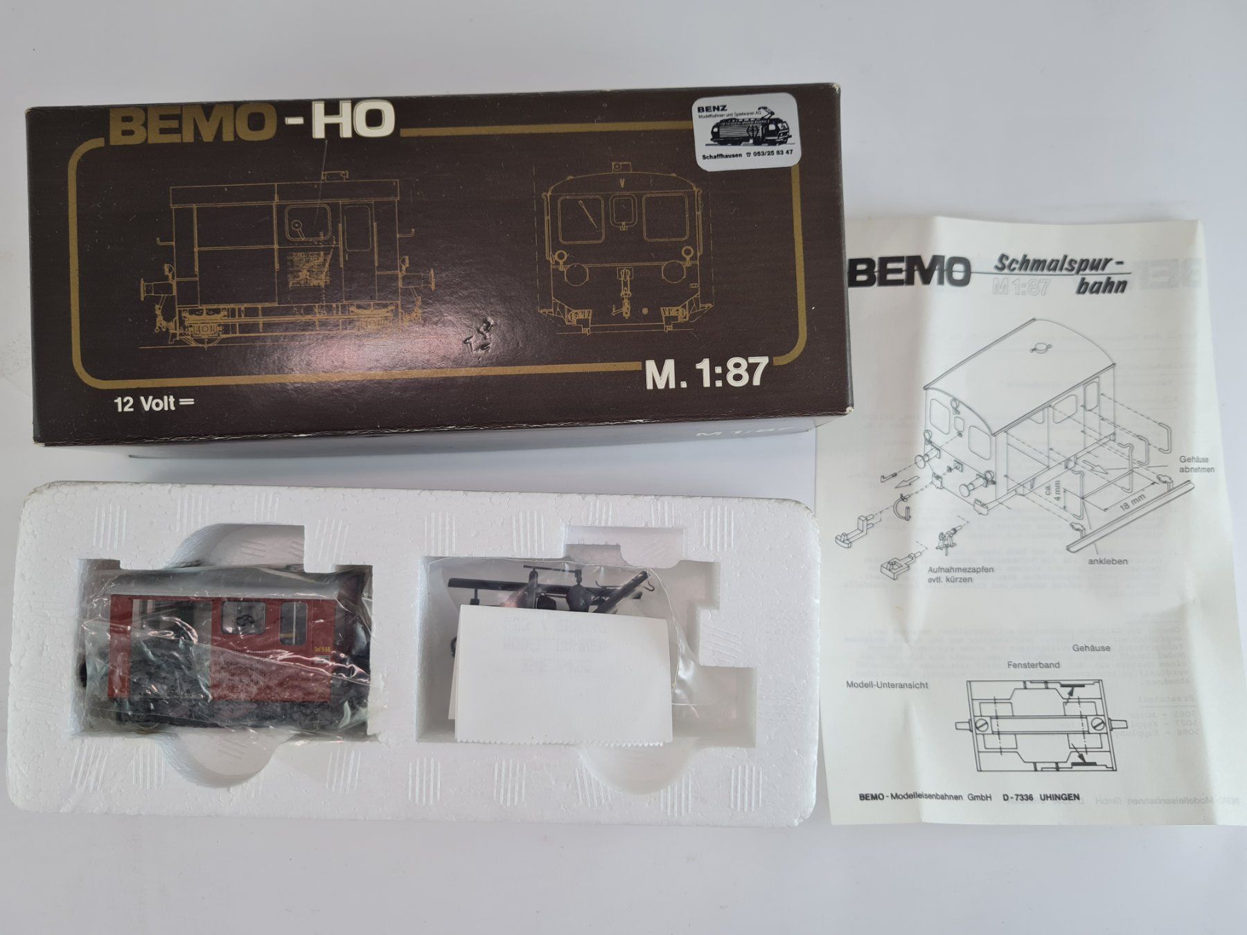 BEMO 1676 406 SBB Tm 596 Traktor mit Dieselmotor H0 1:87 (Neu (gemäss ...
