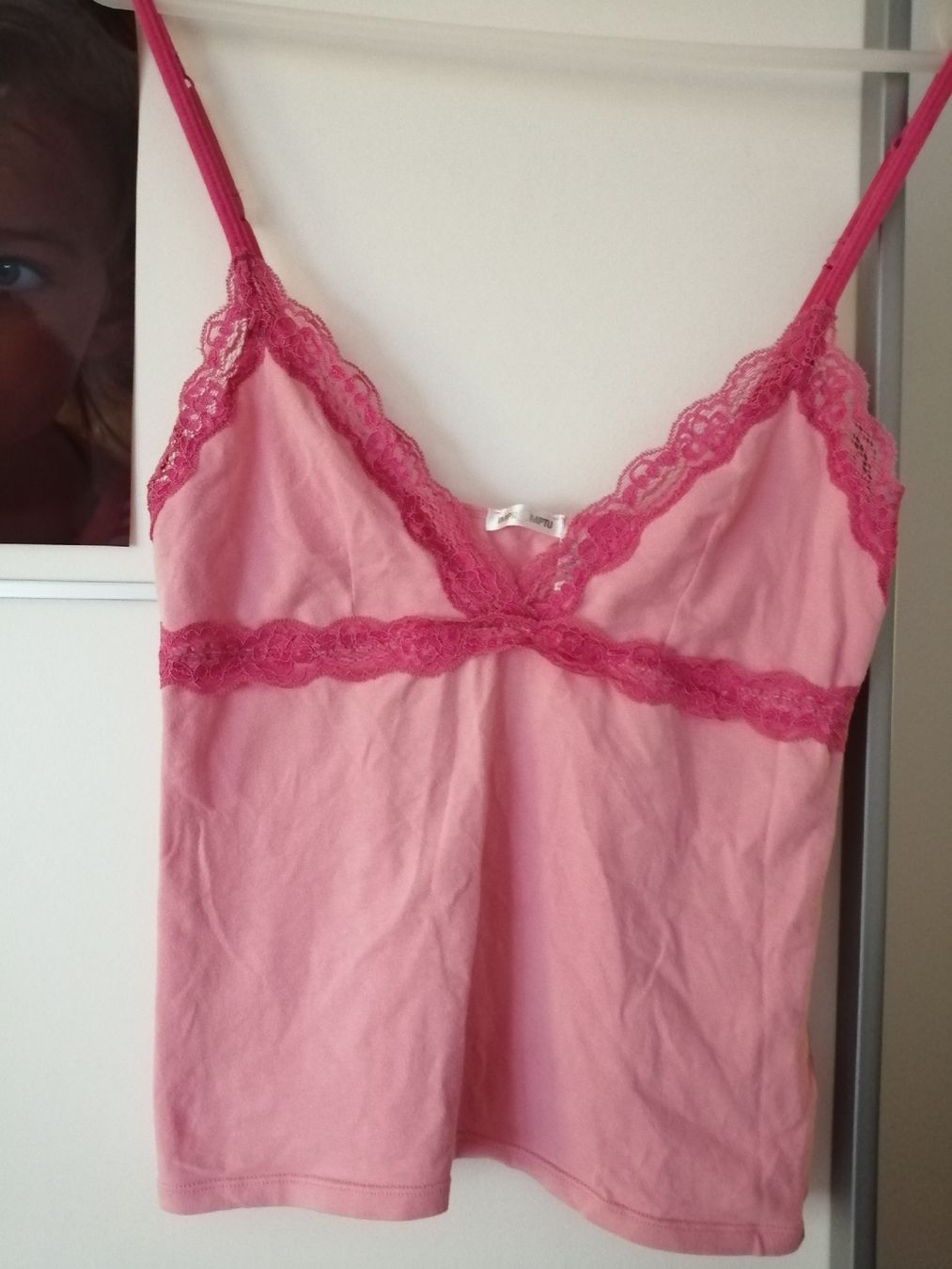 Top: feminines rosa Spitzen top Gr. 38/40 – Usato da Windisch venduto da mer_6cjk