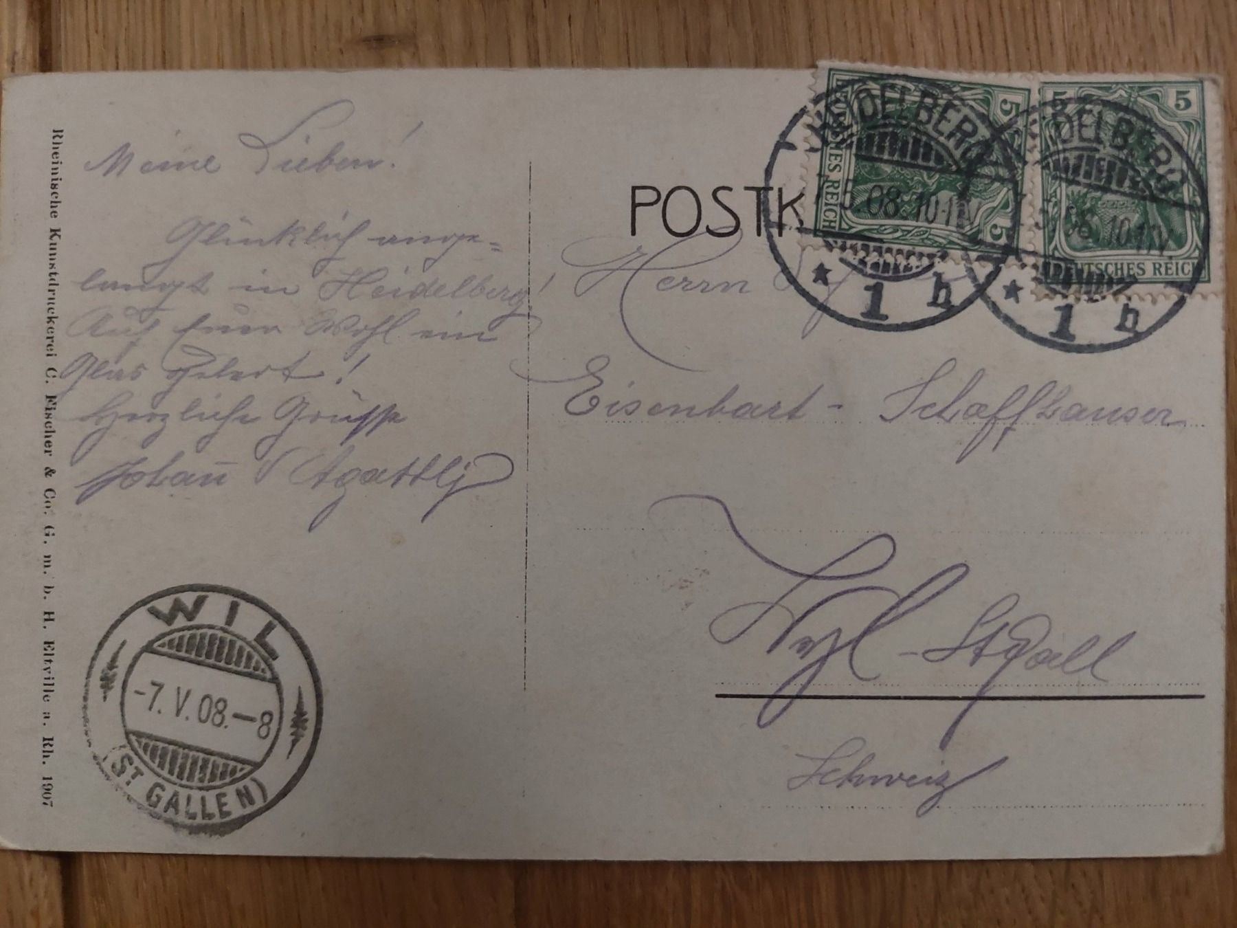 Cartes postales: Ansichtskarte Heidelberg von 1908 Das grösste Fass – D'occasion à Elsau par isidobrany09 1