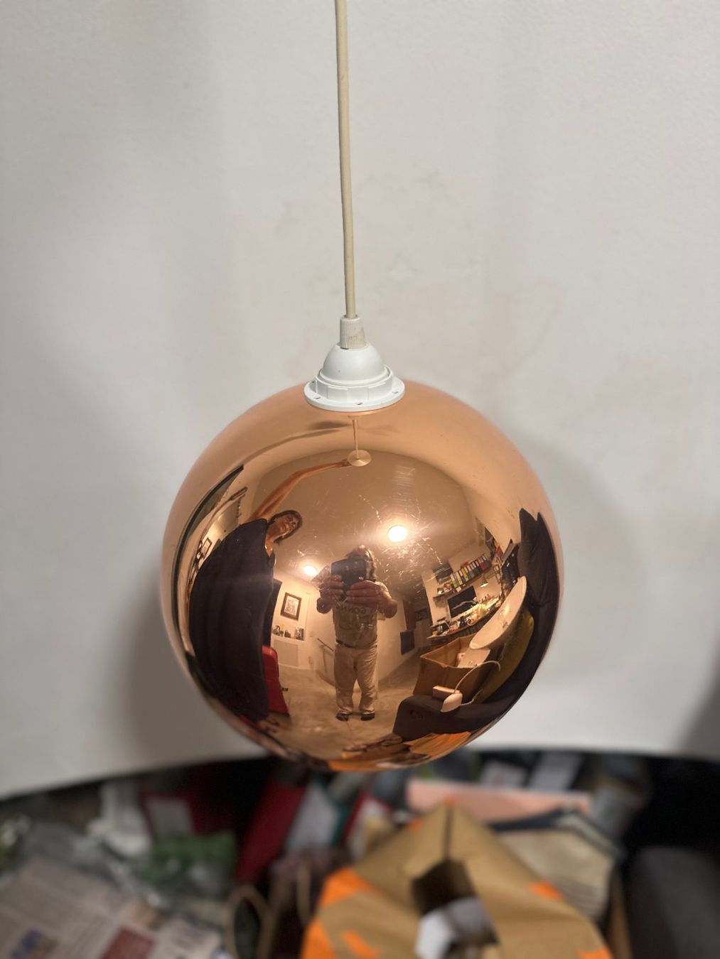 Lampade: Lampada a boule color bronzo – Usato da Sagno venduto da ang_fs6n