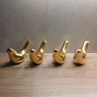 4 Goldvögel Deko, Modern, Glänzend - Swiss Design!