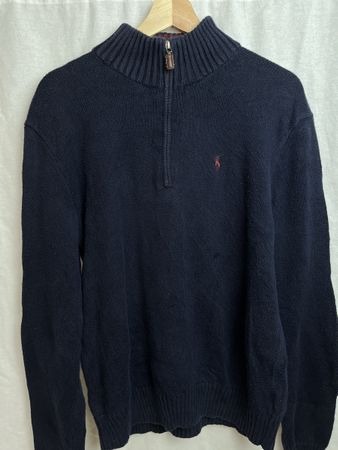 Half Zip Ralph Lauren bleu marine