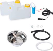 12V Camping Spüle 32 cm Rund Set