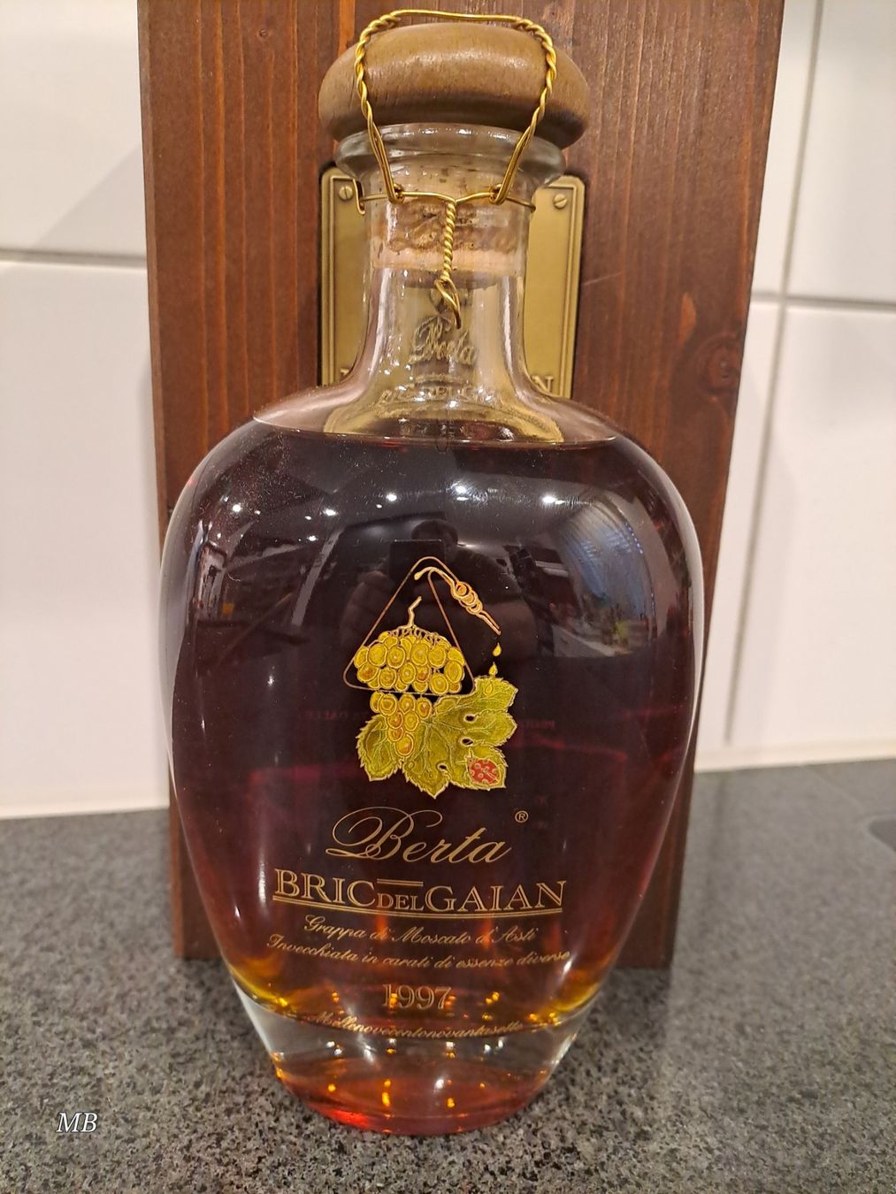 Berta Spirituosen: Berta Grappa BRICDELGAIAN 1997 mit OHK – Neu und originalverpackt aus Elsau von Kellerraeumung 2