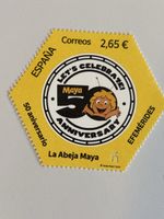 Briefmarke Biene Maja 50 Jahre Jubiläum Spanien 🇪🇸
