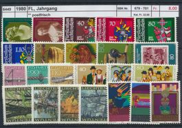 1980 Liechtenstein, Jahrgang komplett, ** postfrisch