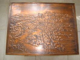 VON HAND GEMACHTES KUPFERBILD DER STADT BADEN ( AARGAU )