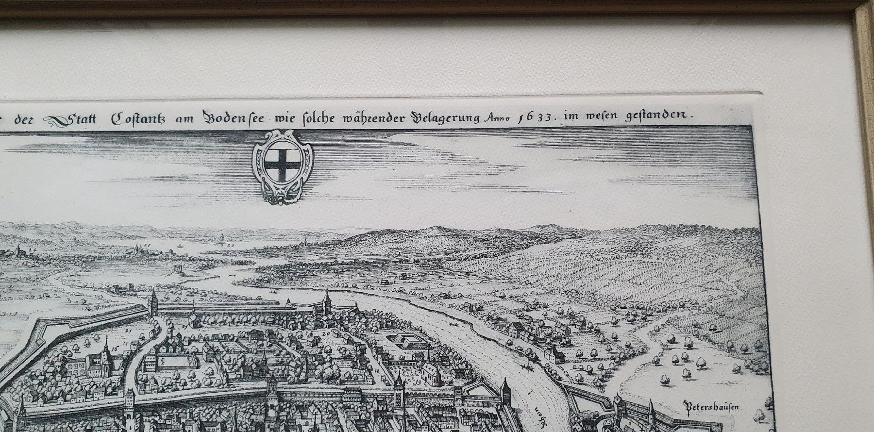 Gemälde: Bild - Radierung - Stadtplan Konstanz 1633 – Gebraucht aus Kreuzlingen von Rschweiz1 6
