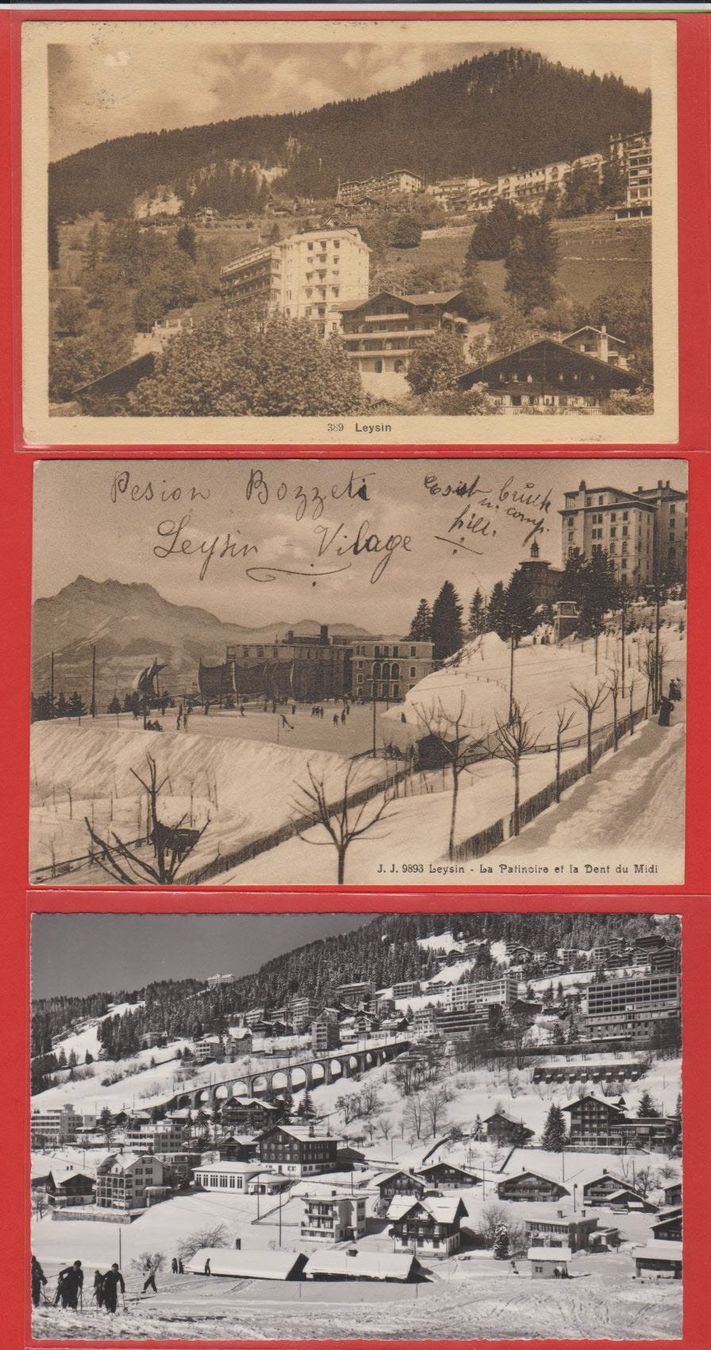Ansichtskarten: Leysin  -  3 alte Ansichtskarten – Gebraucht aus Vitznau von Ropaku