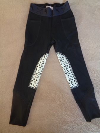 Reithose Leggings Crane Gr. 122 Schwarz Top Zustand