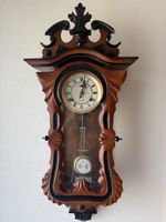 Wanduhr 31 Tage Uhrwerk Regulator Holzgeh. guter Zustand