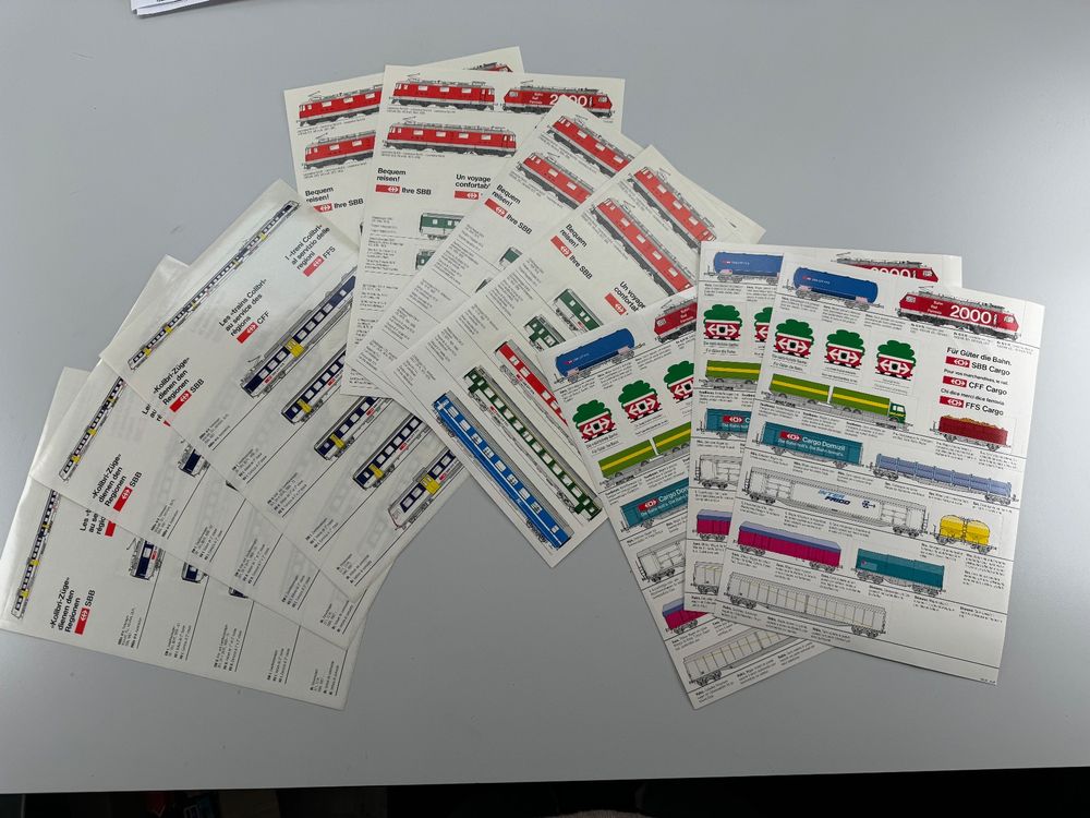 10 x SBB Sticker / Junior Club / SBB Cargo / Kolibri Züge (Gebraucht ...