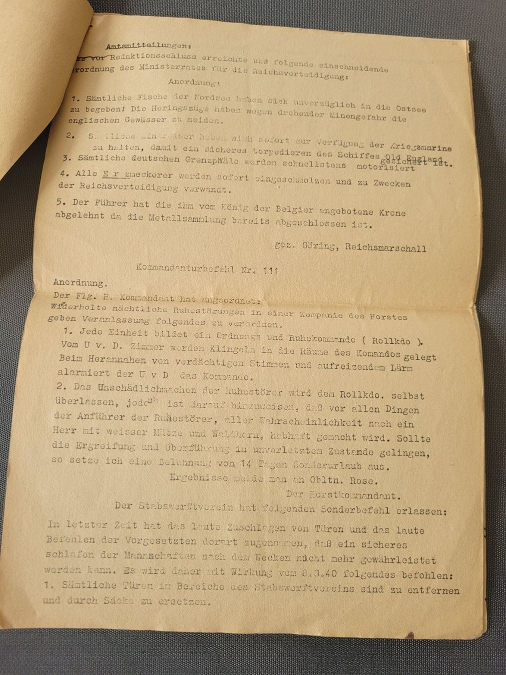Armi bianche: Wehrmacht Bierzeitung – Usato da Kriens venduto da KTP 2