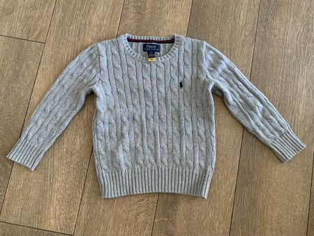 Ralph Lauren Children Cable Knit Sweater - Size 4/4T - Gray