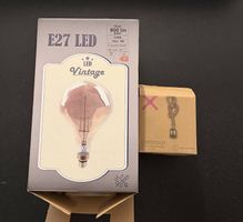 Vintage LED E27 Glühbirne + Schnurpendel  unbenutzt