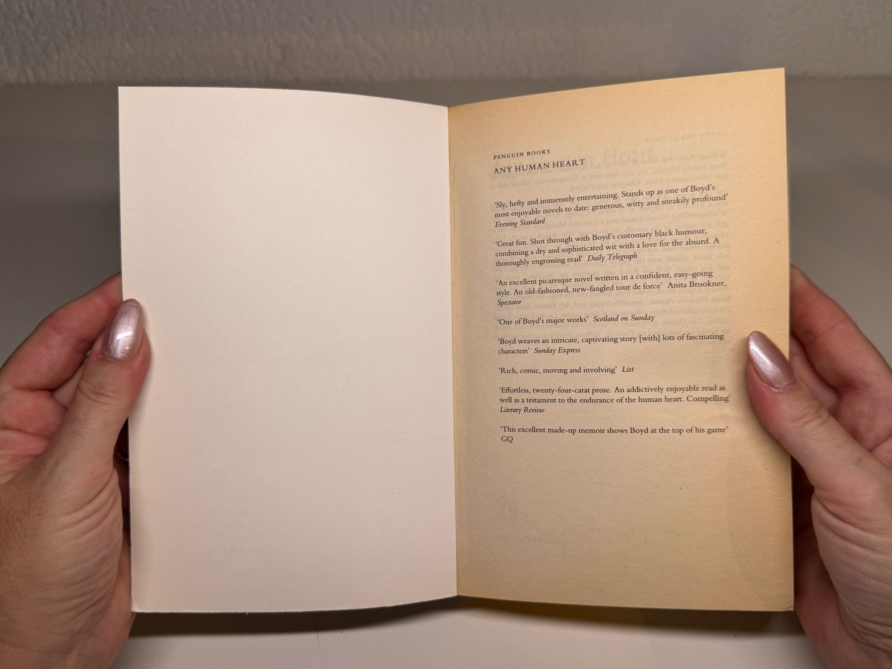 Libri: William Boyd, Any Human Heart – Usato da Grosswangen venduto da English_books 2