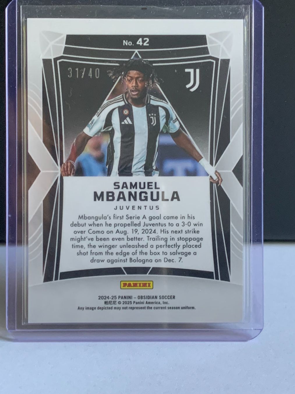 Panini Sammelbilder & Trading cards: Panini Obsidian Sameul Mbangula Rookie 31/40 – Neu (gemäss Beschreibung) aus Flawil von Juventino93 1