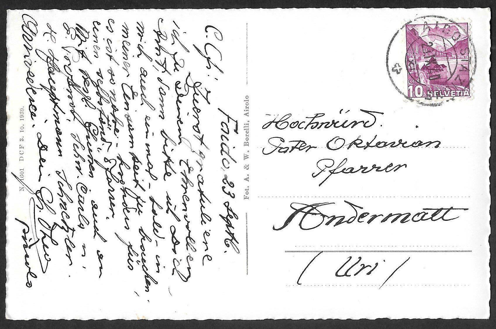 Cartoline postali: Faido veduta generale Foto Borelli – Usato da Olten venduto da clotaldi 1