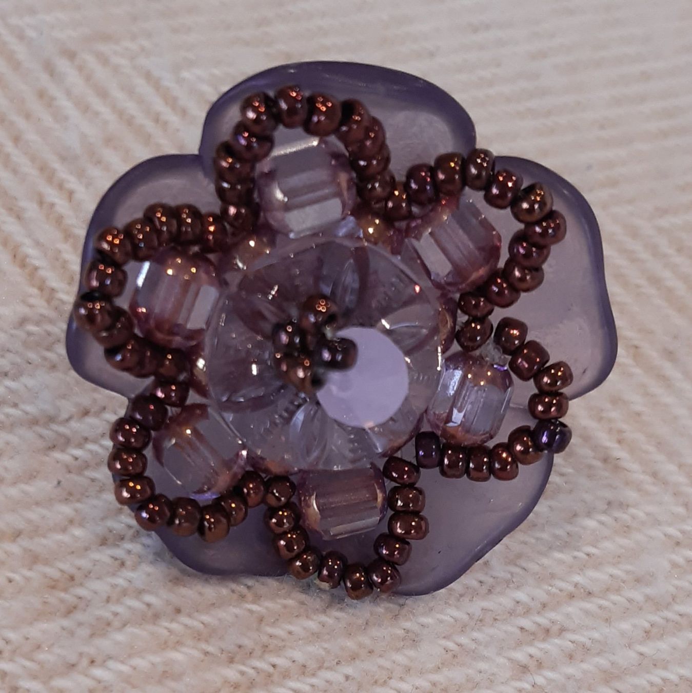 Anelli: Bague fantaisie ajustable en fleur – Usato da Champvent venduto da lallina1974