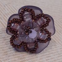 Bague fantaisie ajustable en fleur