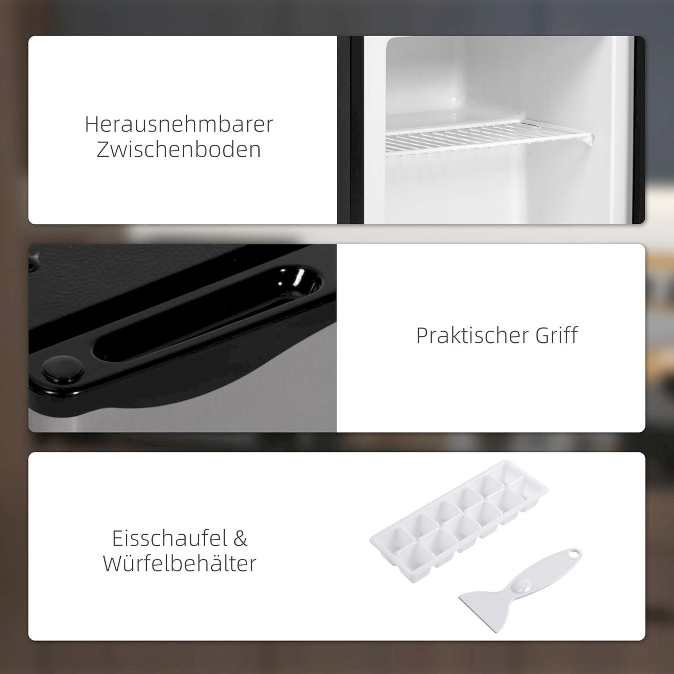 Frigoriferi & Refrigeratori: HOMCOM Mini-Gefrierschrank 35L silber – Nuovo e nell'imballaggio originale da Bottighofen venduto da zaap 6