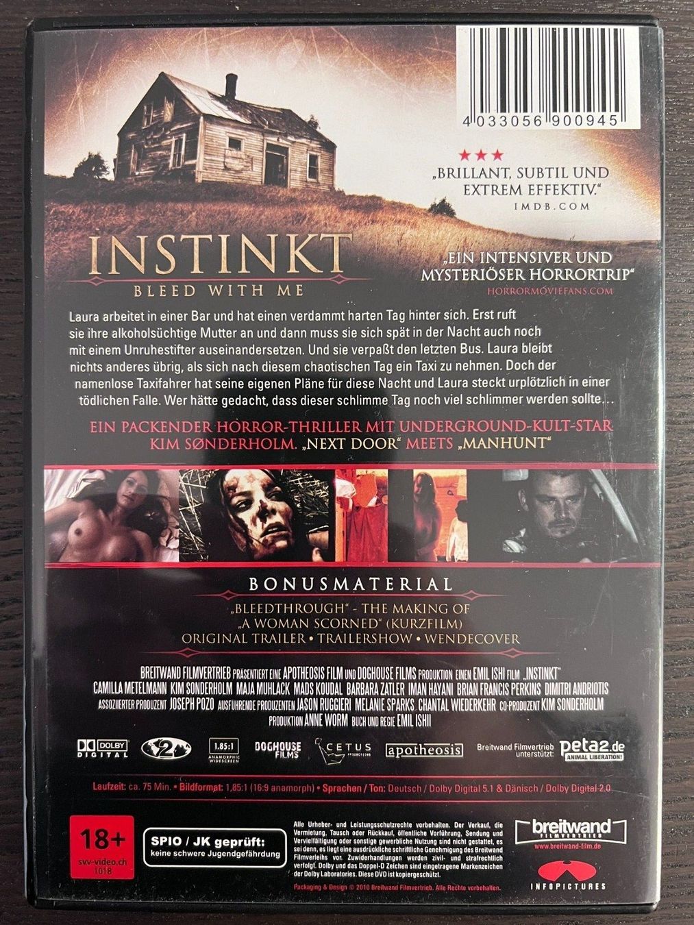 Tutti i DVDs: Instinkt - Bleed with Me – Usato da Zürich venduto da FilmFreunde 1