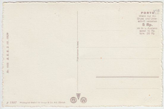 Cartoline postali: Zürich Paradeplatz, 1939 – Usato da Zuerich venduto da OceanLinerPostcards 1