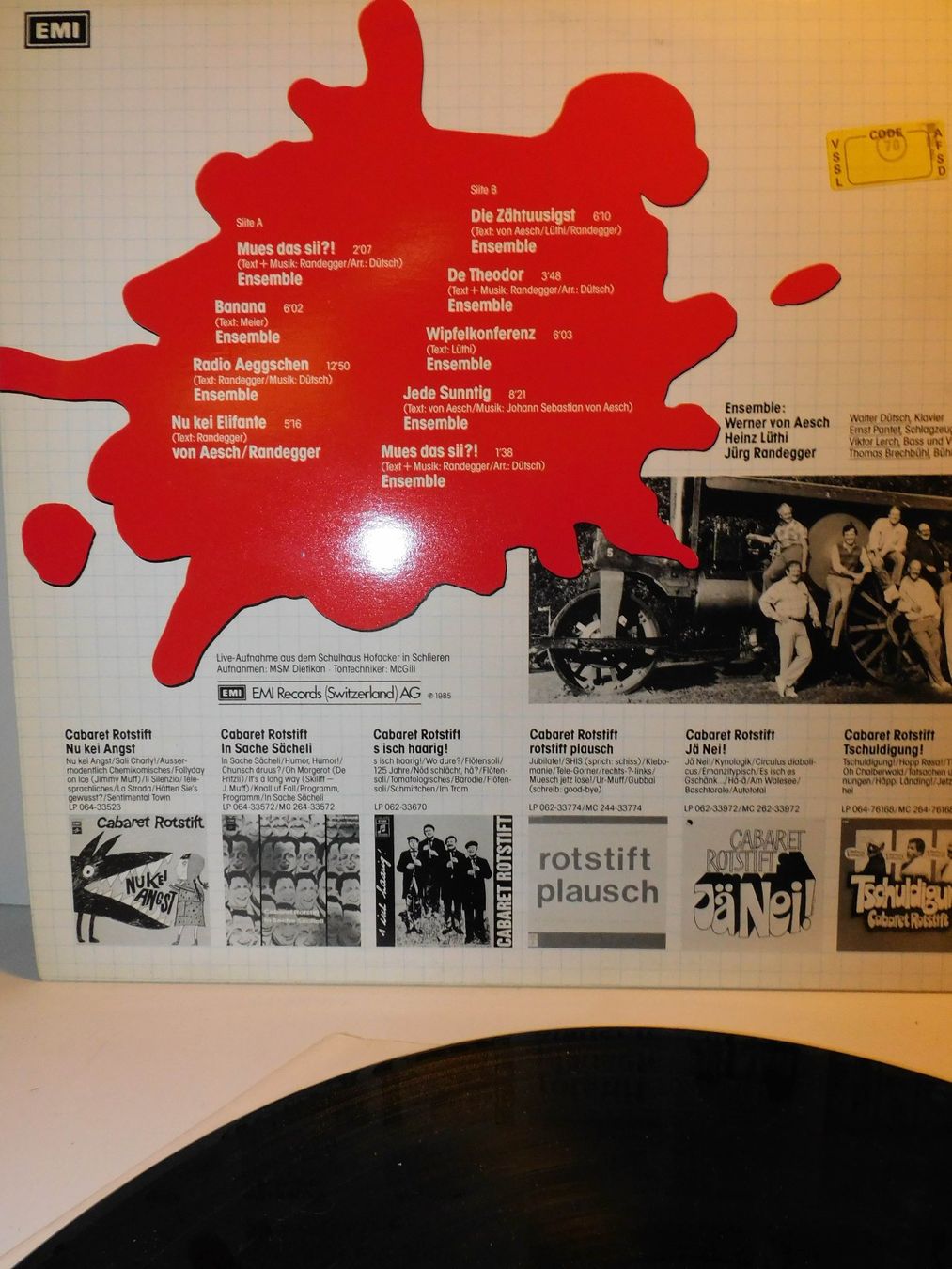 Dischi in vinile: Lp Schallplatte Cabaret Rotstift - 1985 – Usato da Sursee venduto da 76 4