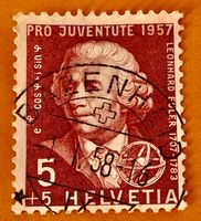 Nr.J 168 Leonhard Euler Pro Juventute GESTEMPELT    