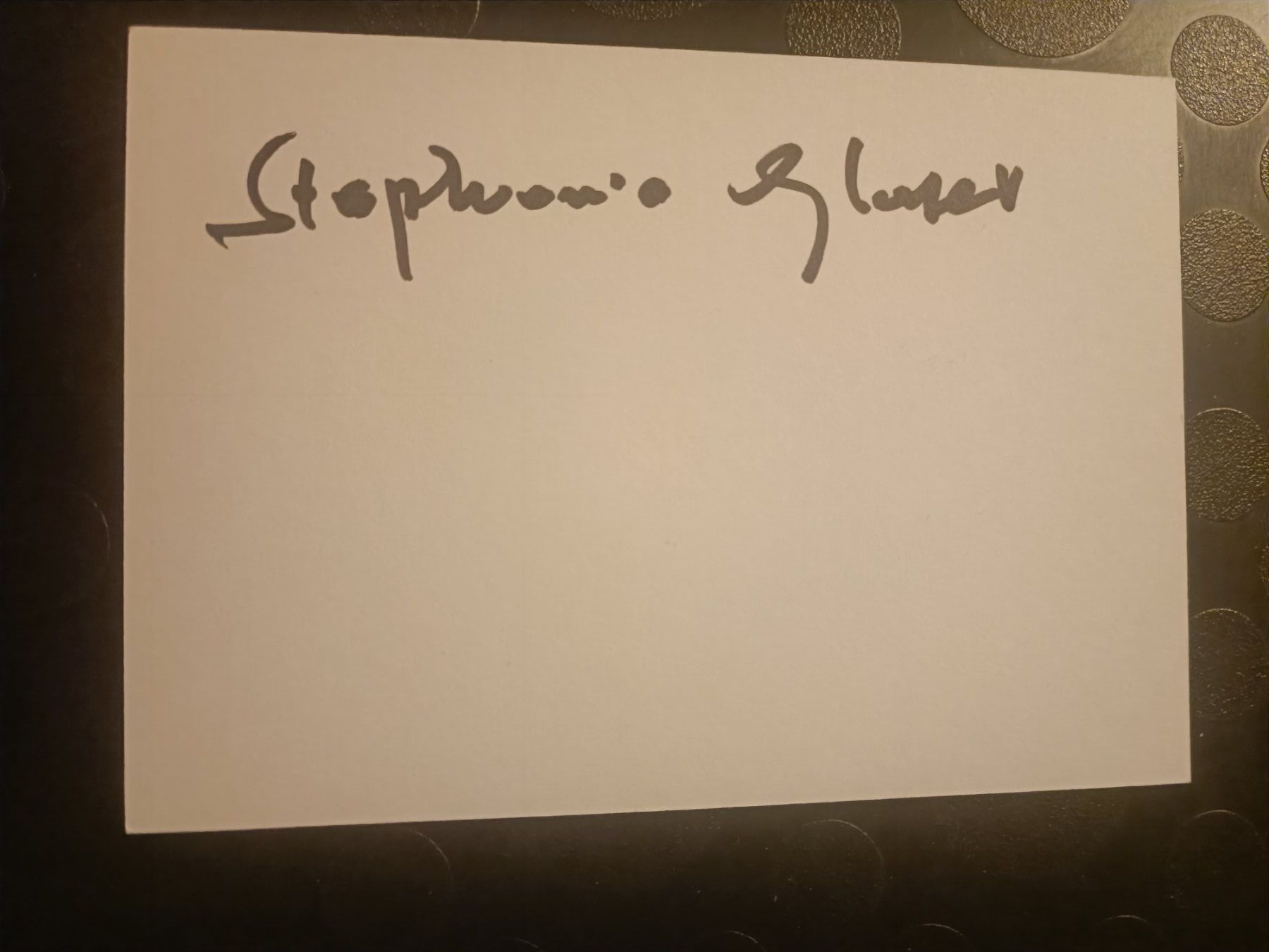 Autografi: Stephanie Glaser - handsigniert - persönlich gesammelt – Usato da Menziken venduto da Artographs