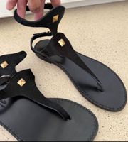 Sandalen 39 Schwarz Style Valentino oder LV m