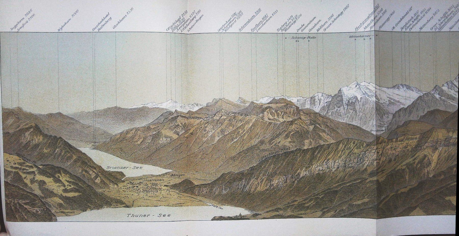 Gravures: Niesen Panorama von Simon – D'occasion à Rafz par Helvet32 1