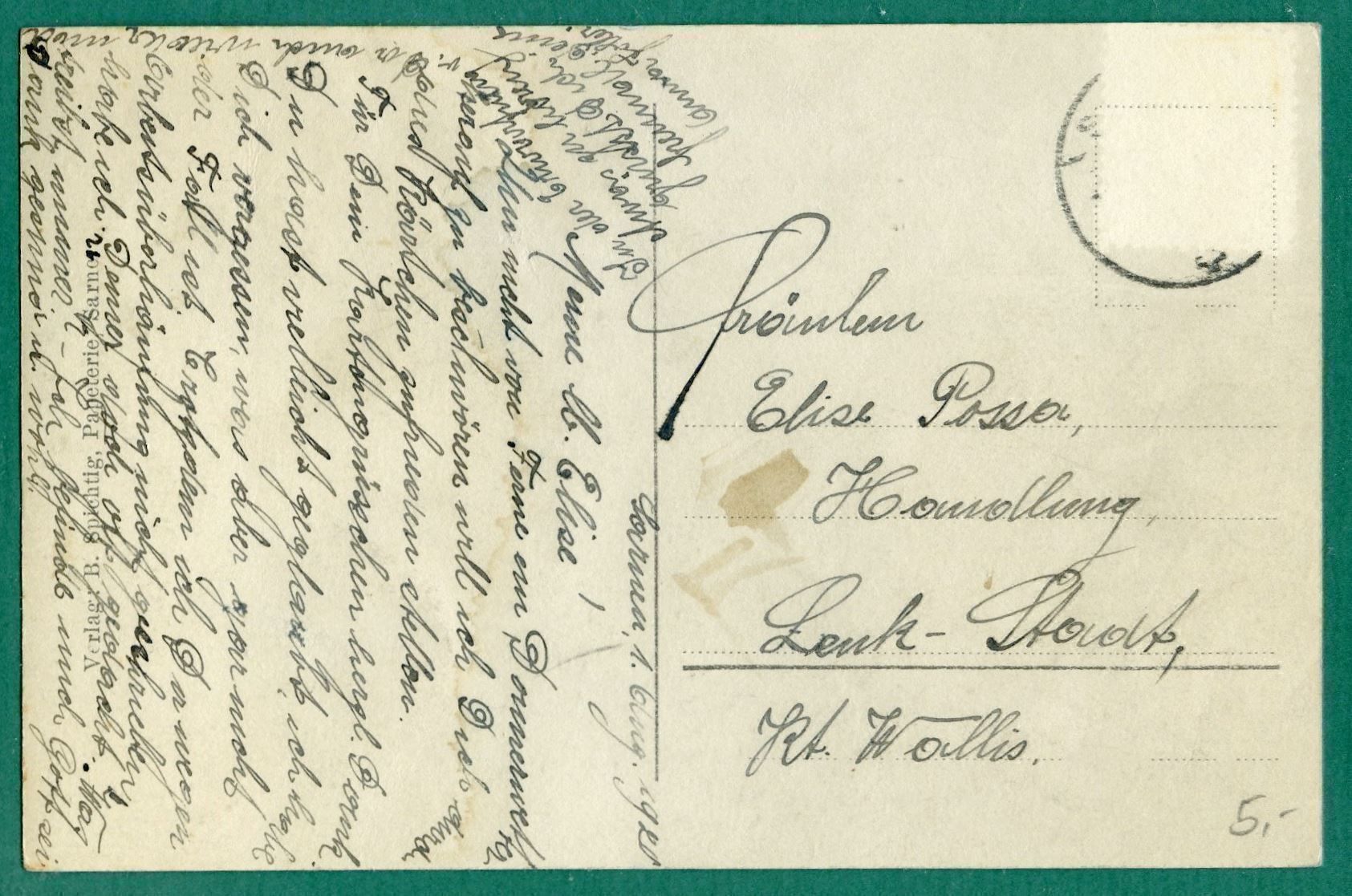 Cartoline postali: Sarnen - Landenberg, 1920, gelaufen – Usato da Sargans venduto da Hausi1951 1