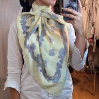 Vintage Tuch Paisley Beige Schal Defekt Deko DIY