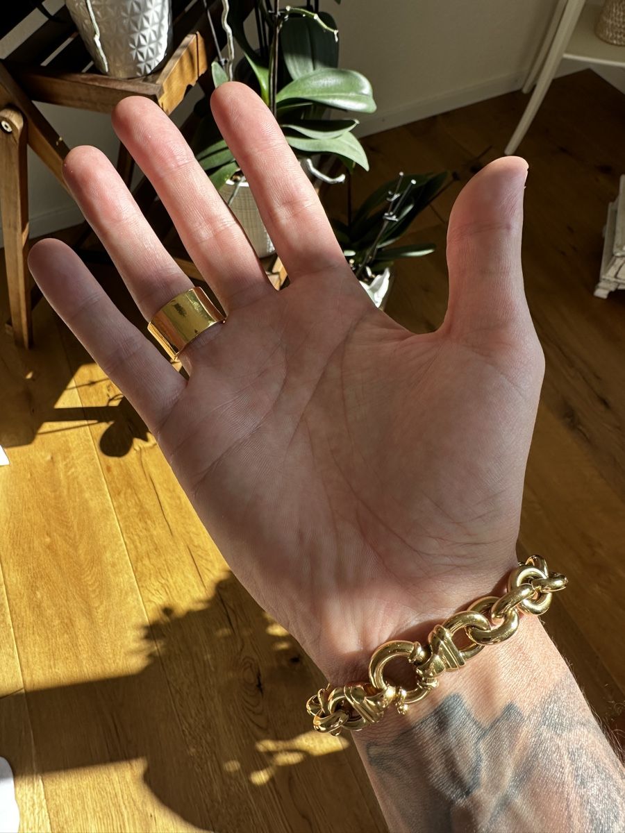 Bracciali & Braccialetti: Armkette + Ring 925 Silber / 18k vergoldet – Nuovo (secondo la descrizione) da Oberkirch LU venduto da Feuerpferd 1