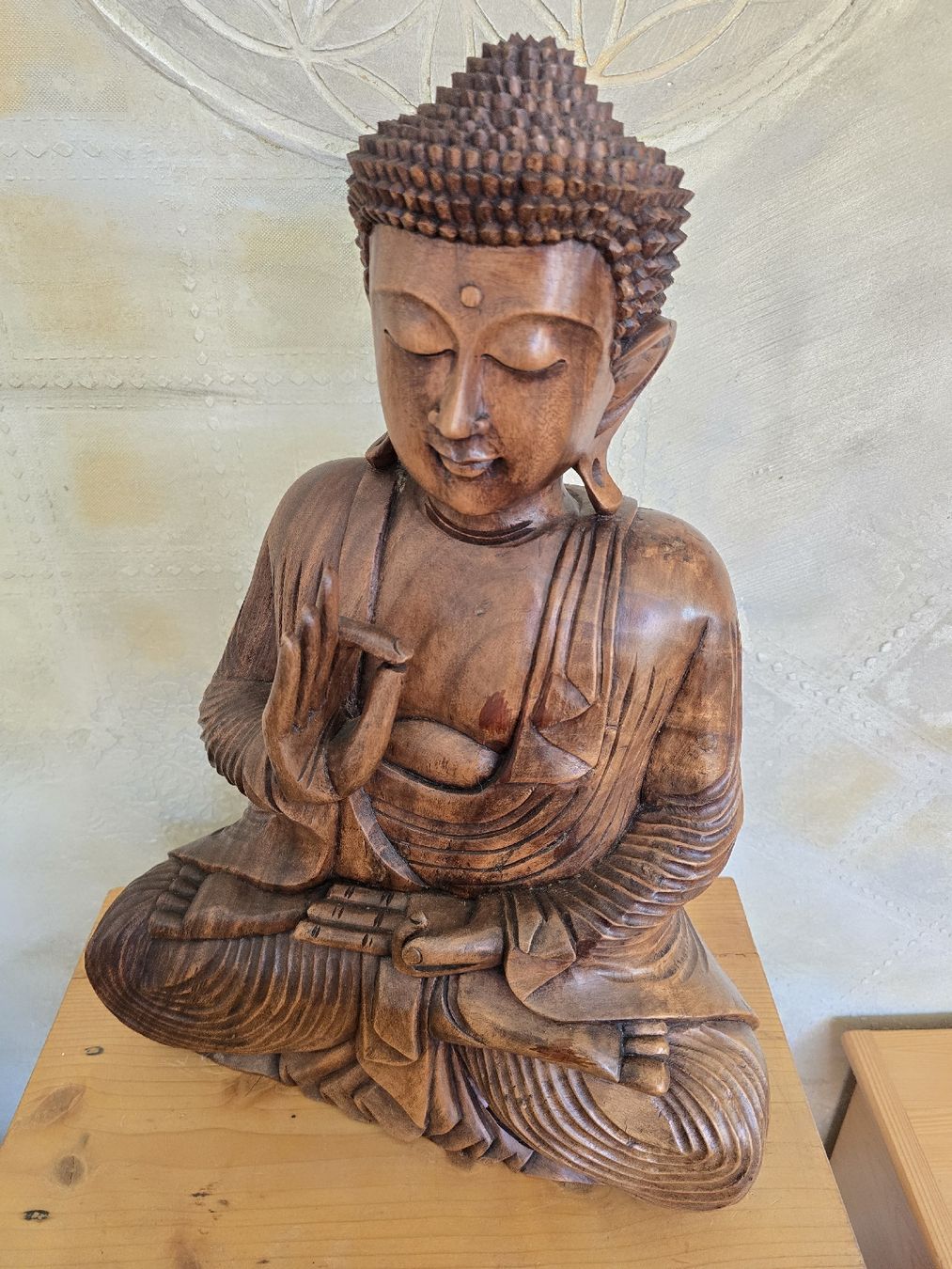 Sculture & Statue: Handgeschnitzte Buddha-Figur aus Holz, Deko-Objekt – Usato da Kestenholz venduto da _Nostalgia_ 3