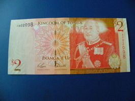 TONGA: $ 2 Pa'anga Year ND 2008, Rugby, Uncirculated
