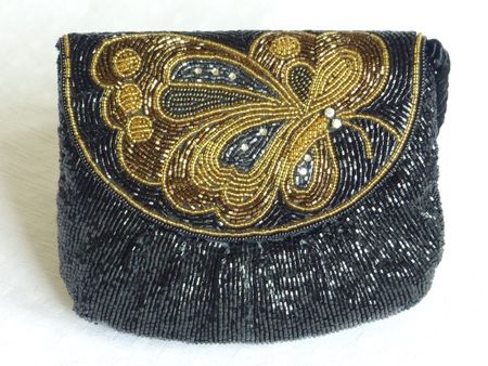 Wunderbar bestickte kleine Handtasche / Clutch