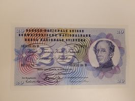 20 Fr. Note Schweiz 1972