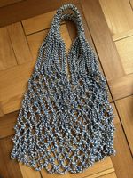 old Céline woven mesh cabas net tote