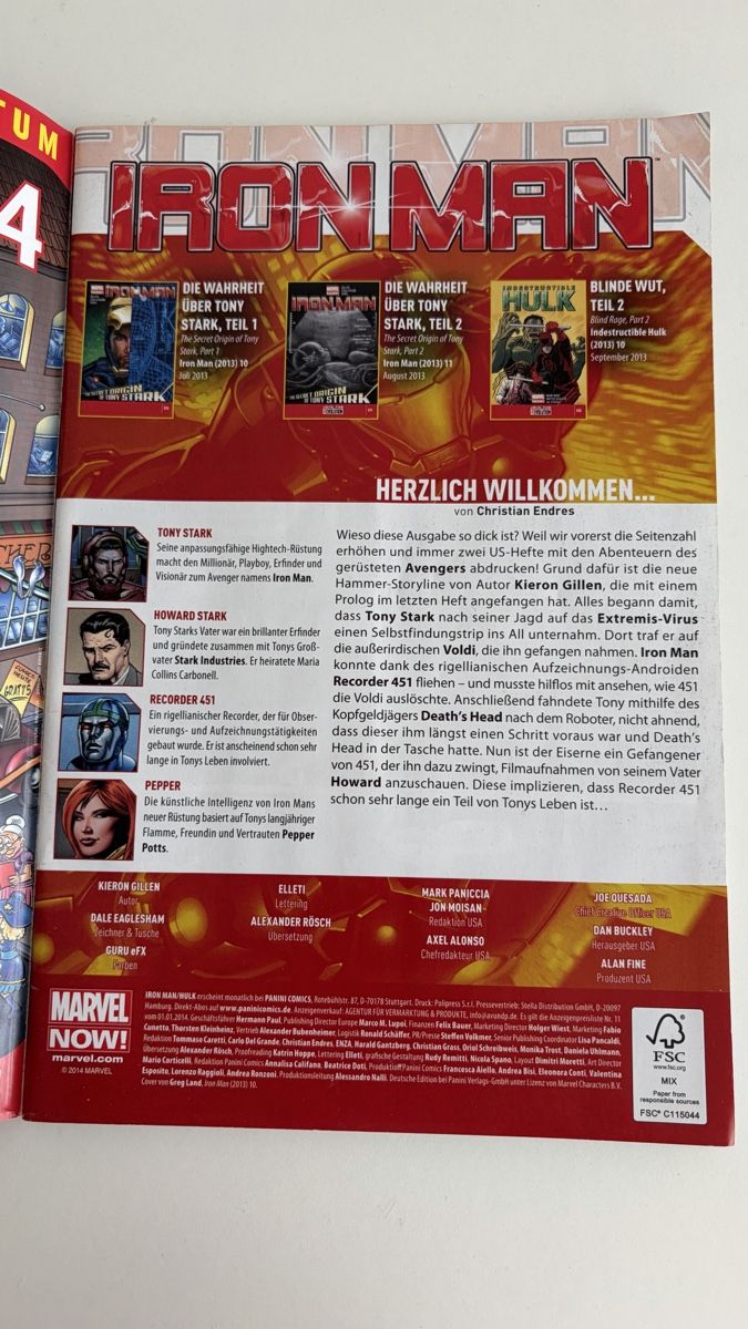 BD: Marvel Comic- Iron man – Neuf (Voir description) à Bern par ece_nxk7 1