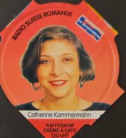 Catherine Kammermann Radio Suisse Romande Kaffeerahmdeckel 