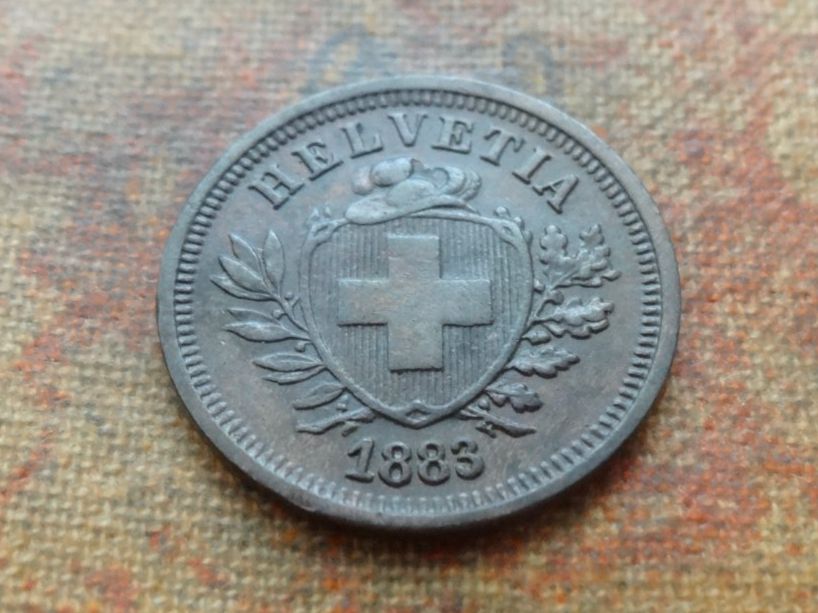 Alle Münzen: 1 Rp. 1883  (B) – Gebraucht aus Romanel-sur-Lausanne von Swift13