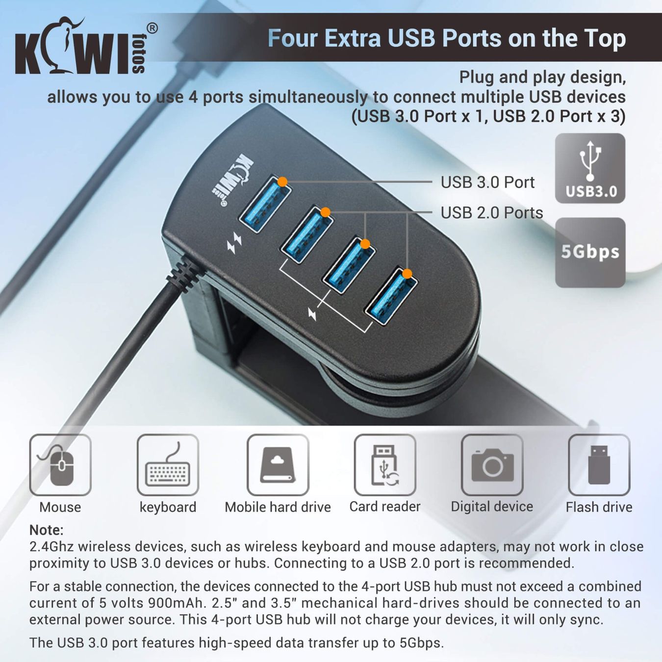 Hub & Switch: USB-Anschlüssen montierter PC-Gaming-Headset-Ständerhalte – Nuovo e nell'imballaggio originale da Unterägeri venduto da RmOnline 3