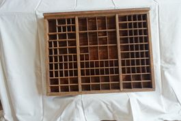 Antiker Setzkasten gebeizt 66 x 52 x 6 cm