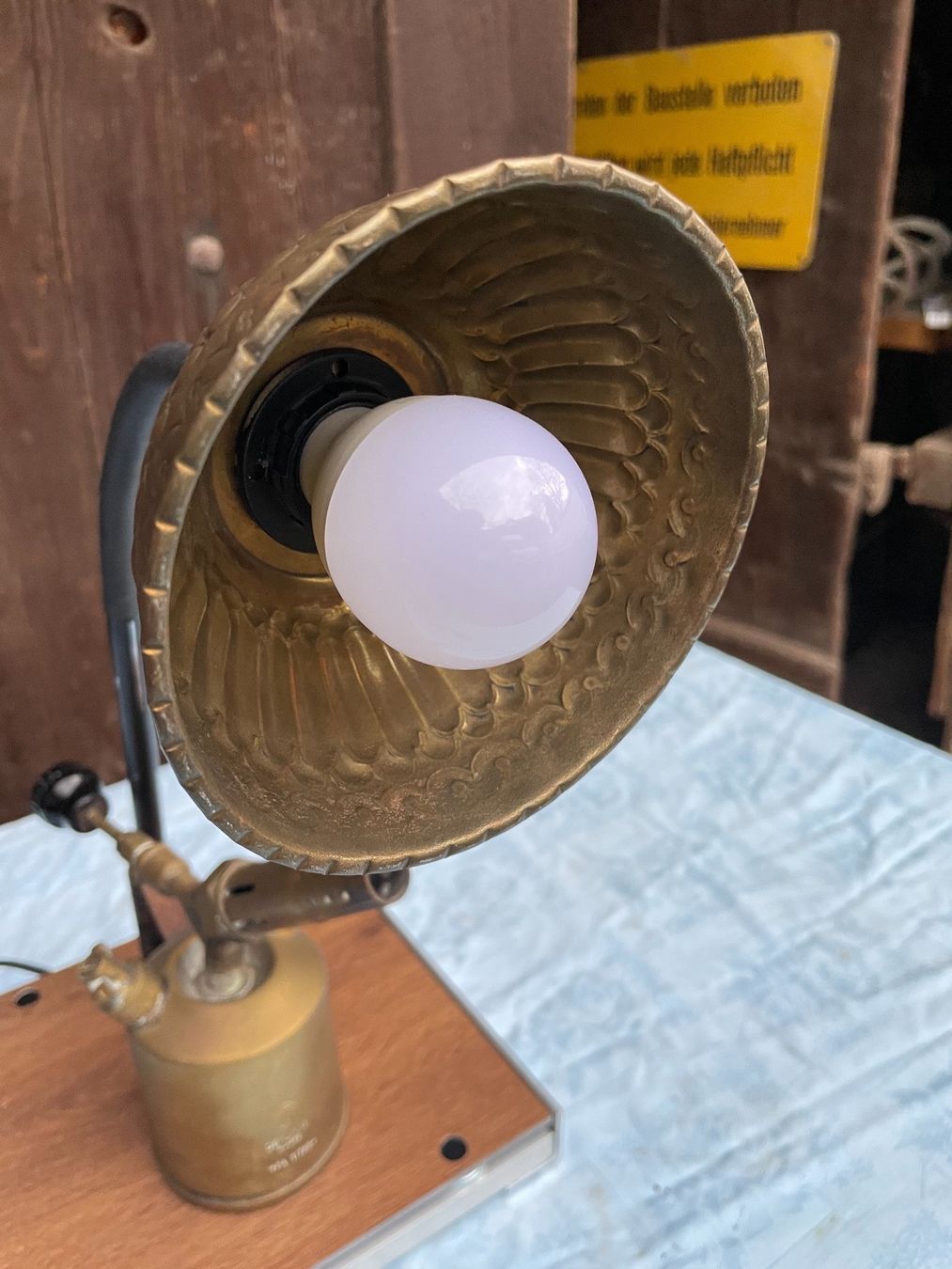 Lampade: Tischlampe aus Bunsenbrenner – Usato da Villmergen venduto da Bezdupe 5