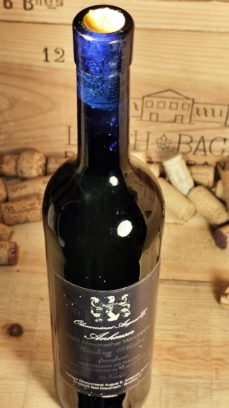 Vino: Riesling Auslese 2003 Oekonomierat Aug. E. Anheuser – Nuovo e nell'imballaggio originale da Büsserach venduto da Vintage-vins 2